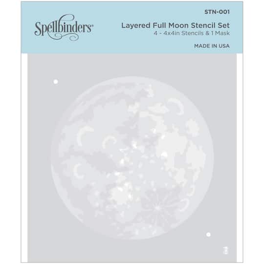 Spellbinders&#xAE; Layered Full Moon Stencil Set